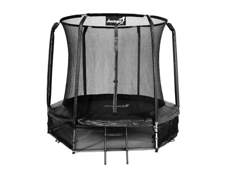 Trampolina Ogrodowa 244 cm / 8 FT Maxy Comfort Czarna Z Wewnętrzną Siatką