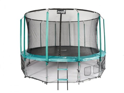 Trampolina Ogrodowa Z Wewnętrzną siatką Jumpi Maxy Comfort 487cm/16ft zielona Trampolina Ogrodowa Z Wewnętrzną siatką Jumpi Maxy Comfort 487cm/16ft zielona