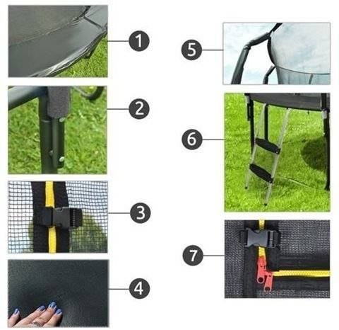 Trampolina Ogrodowa Z Wewnętrzną siatką Jumpi Maxy Comfort 487cm/16ft zielona Trampolina Ogrodowa Z Wewnętrzną siatką Jumpi Maxy Comfort 487cm/16ft zielona