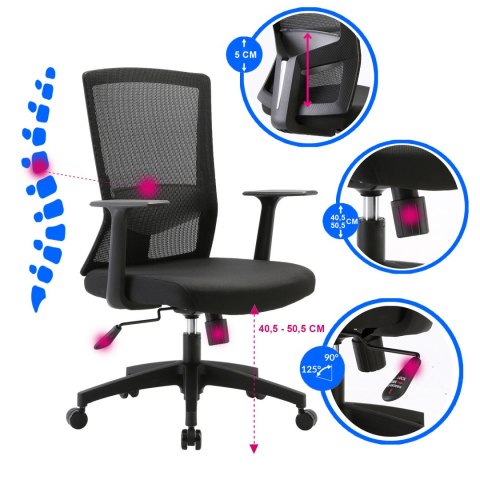 Fotel ergonomiczny ANGEL biurowy obrotowy JuliO Fotel ergonomiczny ANGEL biurowy obrotowy JuliO