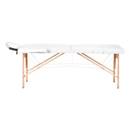Stół składany do masażu drewniany Komfort Activ Fizjo Lux 2 segmentowy 190x70 BIAŁY
